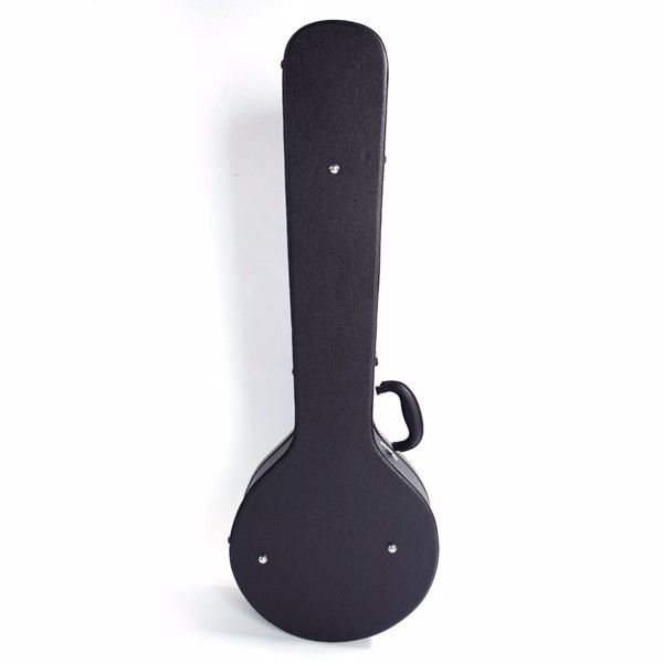 Replace 48950444 Black Microgroove Pattern Leather Wood Banjos Case 5 & 6 String Musical Instrument Bags and Protection