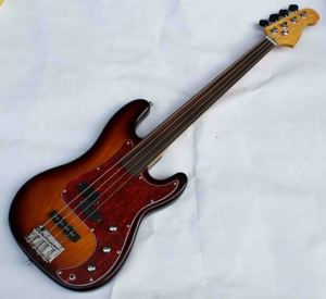 PB-FLVS Vintage Sunburst 4 String Fretless Bass