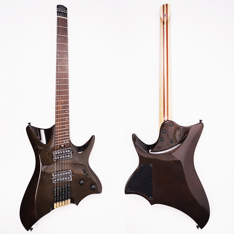 Factory Direct Headless Electric Guitar OEM ODM Customized Rock Metal Guitarra Lightweight Double Humbucker Fan Fretborad