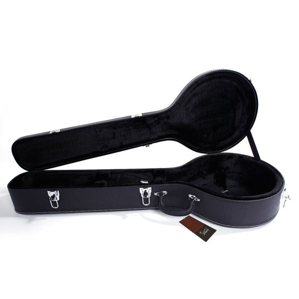 Replace 48950444 Black Microgroove Pattern Leather Wood Banjos Case 5 & 6 String Musical Instrument Bags and Protection