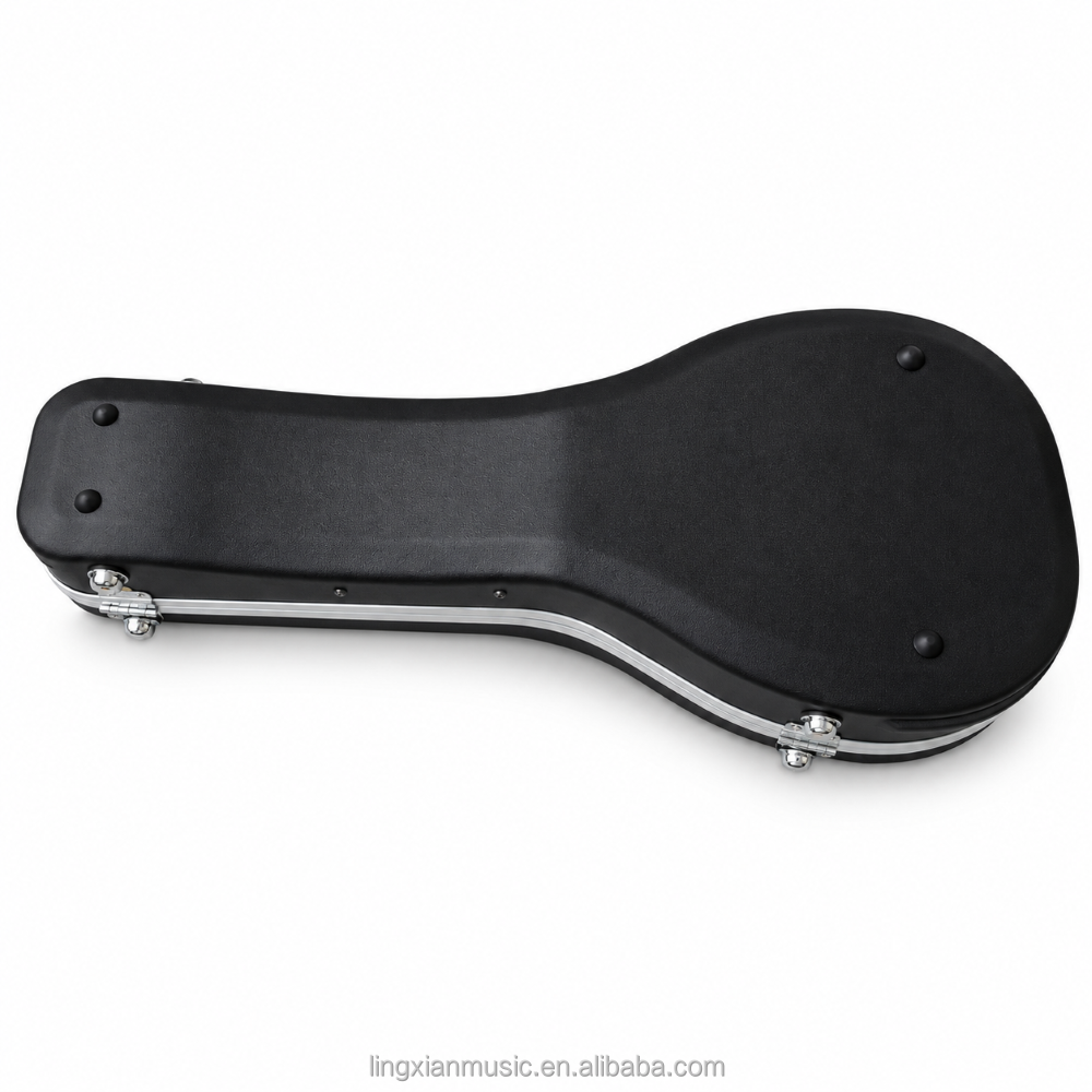 Wholesale Common Grain ABS Mandolin Hard Case with Black Plush Lining and Chrome Hardware