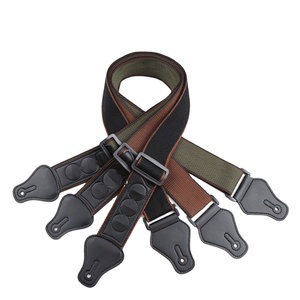 Wholesale High Quality Different Colors Classic Cotton Guitar Strap With Pick Holder