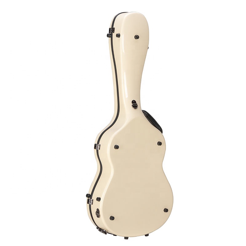 Fiberglass Ivory White Acoustic Guitar Case Manufacturer Backpack Style Dreadnought Instrument Hard Case