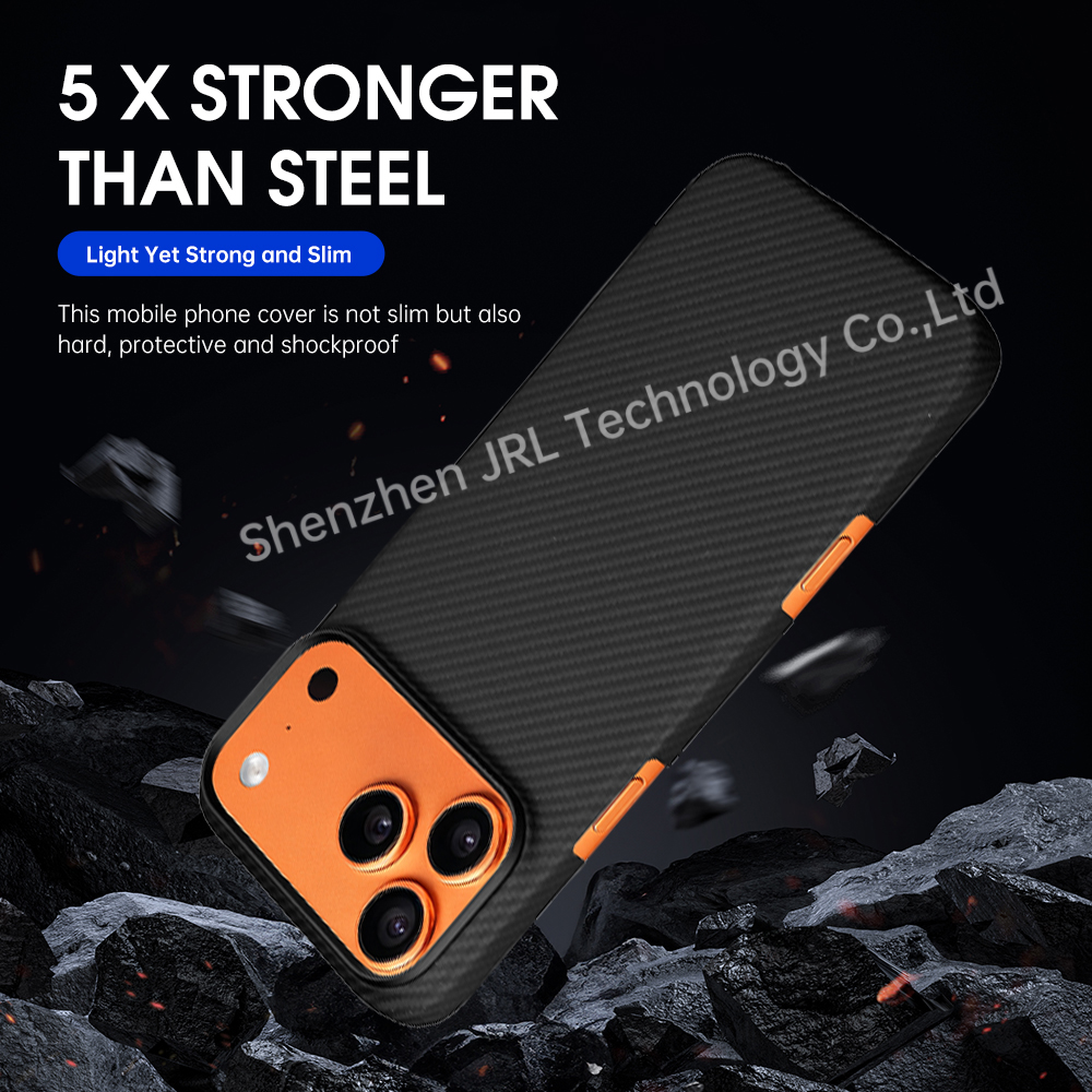 600D Texture Super Thin Full Cover Protection New Carbon Aramid Fiber Case for iPhone 17 Pro