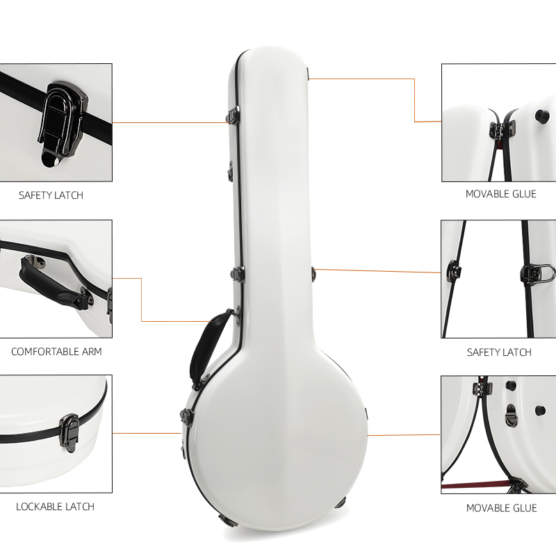 SUN-OBJ WH Rm Rainbow Musical Instruments Wholesale High End Musical Instruments Accessories Fiber Glass Banjo Case