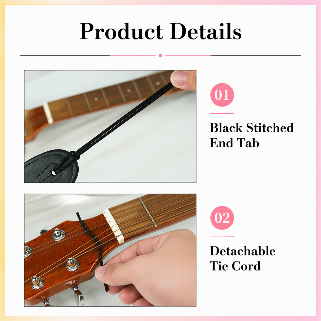 Gradient Guitar Strap Polyester Cotton Music Instrument Strap for Acoustic Electric Bass Crossbody Shoulder Use