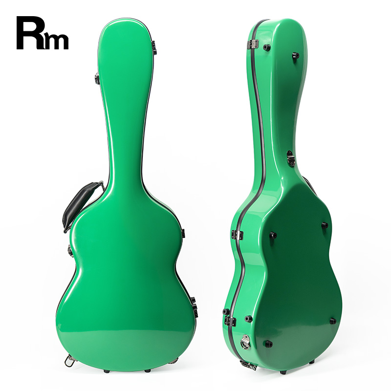Wholesale Custom Colorful Fiberglass Portable Durable Lightweight Hard Case Classical Acoustic Guitar Flight Case Instrument Bag