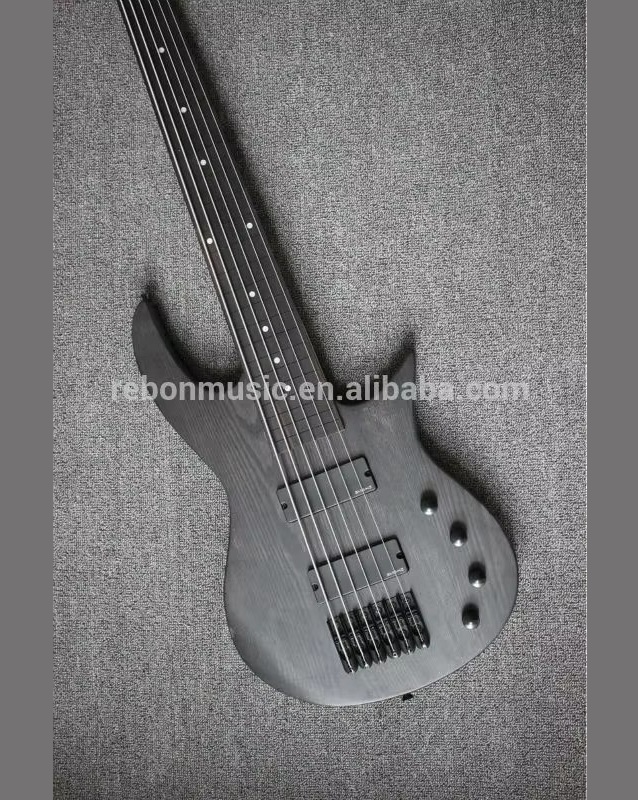 Weifang Rebon 6 String Fretless Electric Bass Guitar With Ashwood Body