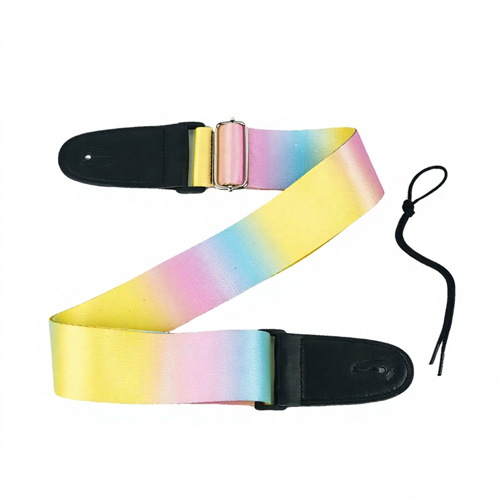 Gradient Guitar Strap Polyester Cotton Music Instrument Strap for Acoustic Electric Bass Crossbody Shoulder Use