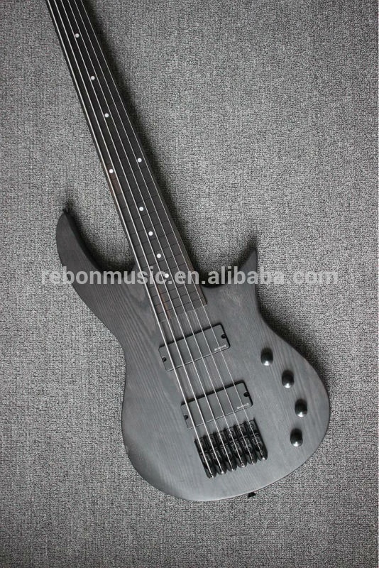 Weifang Rebon 6 String Fretless Electric Bass Guitar With Ashwood Body