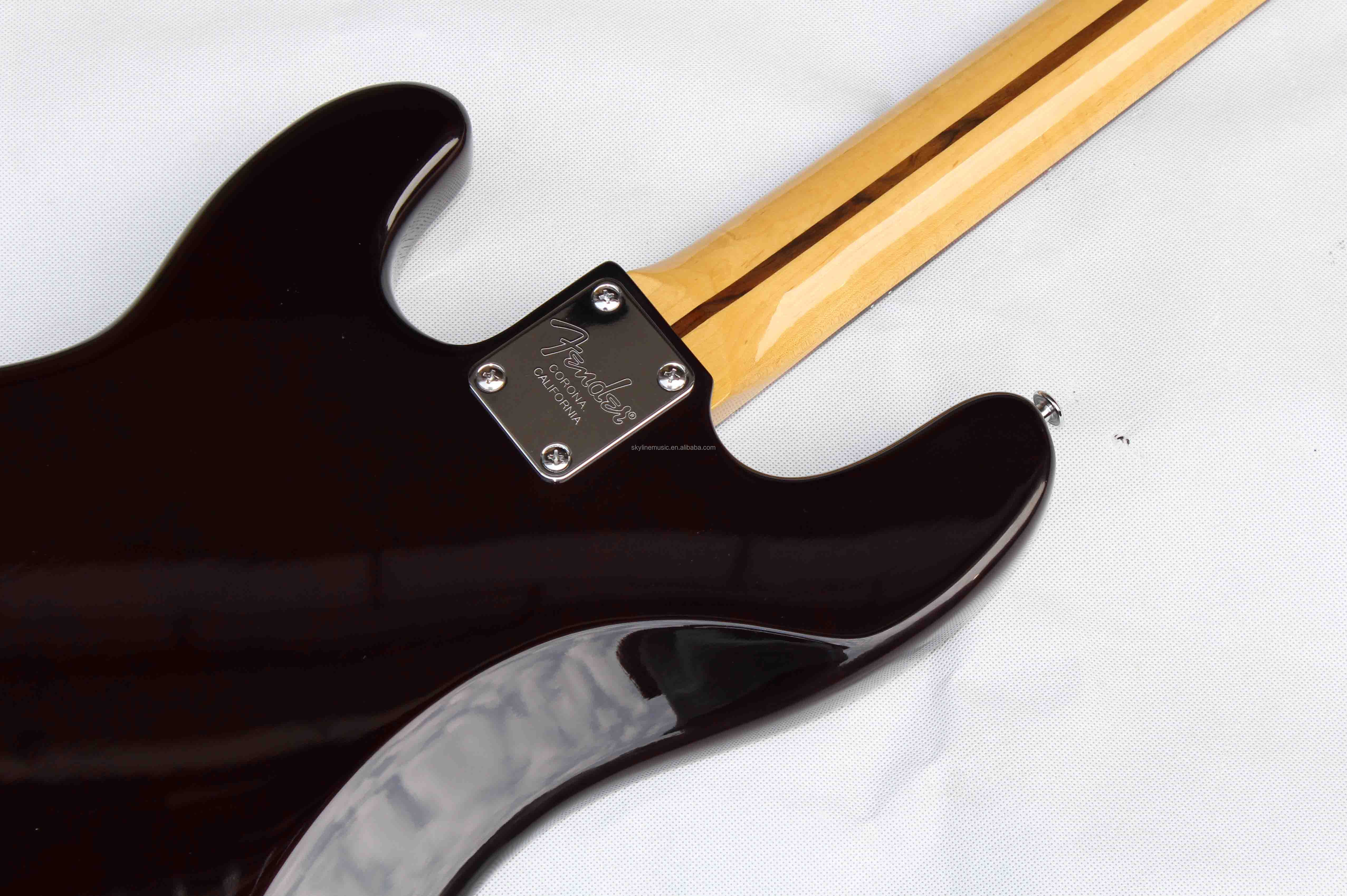 PB-FLBK China Made High Quality Fretless Electric Bass Guitar, Customized OEM logo