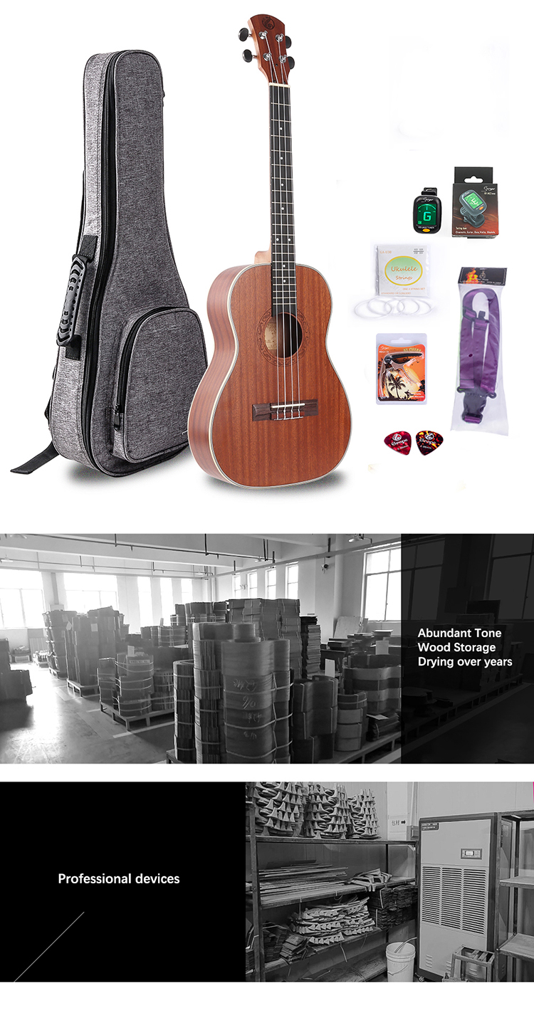 Wholesale Musical Instruments 30inch Sapele Baritone Ukulele