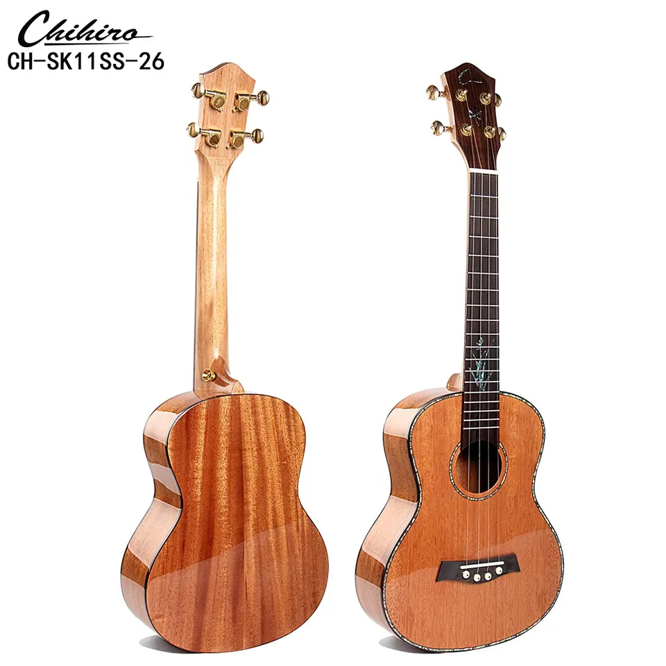 Baritone Size Wooden Ukulele China Factory 30 Inch 6 Strings Guitarlele Small Guitar