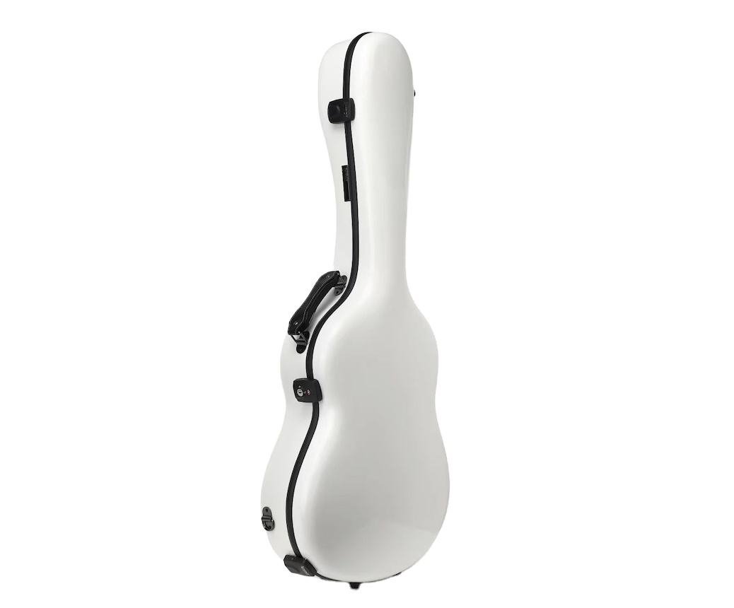 Factory Direct Custom Guitar Case-Fiberglass/Carbon Hard Shell Zipper Closure White Finish Custom Logo Personalized Instrument