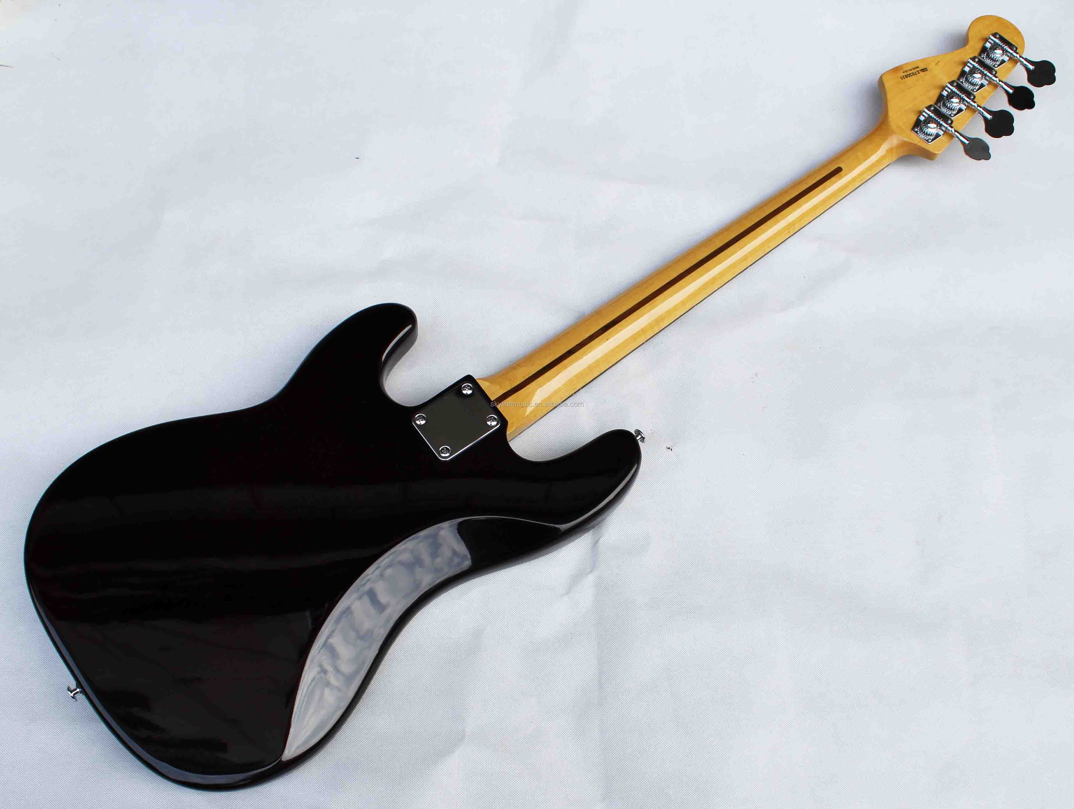 PB-FLBK China Made High Quality Fretless Electric Bass Guitar, Customized OEM logo