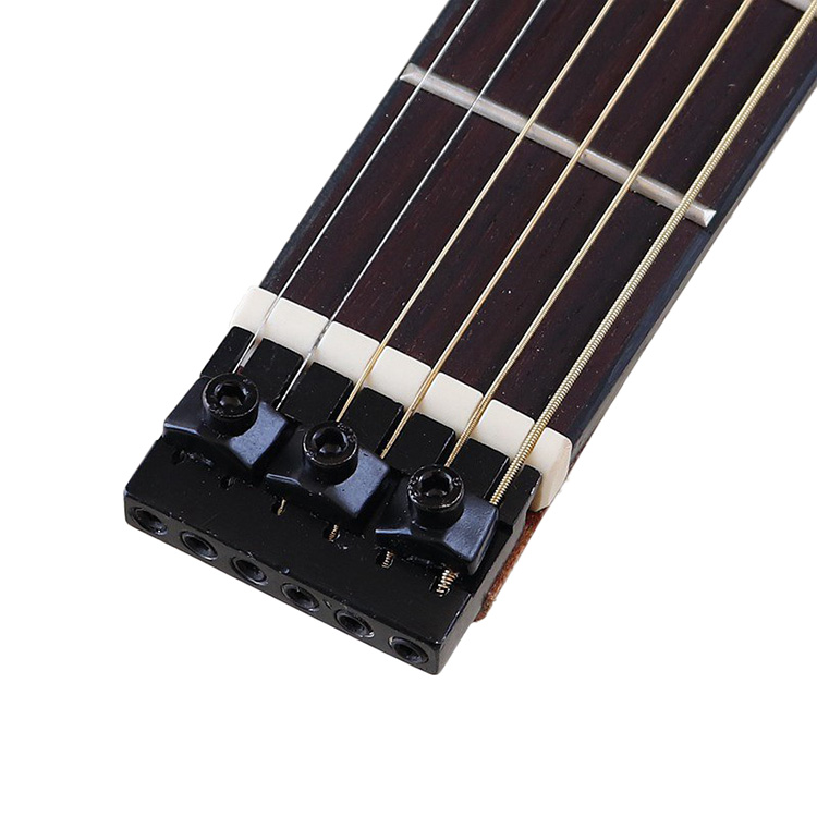 39 Inch Foldable Travel Plug Guitar 6-String Headless &amp; Detachable Design Portable Classical Guitar for Beginners/Professionals