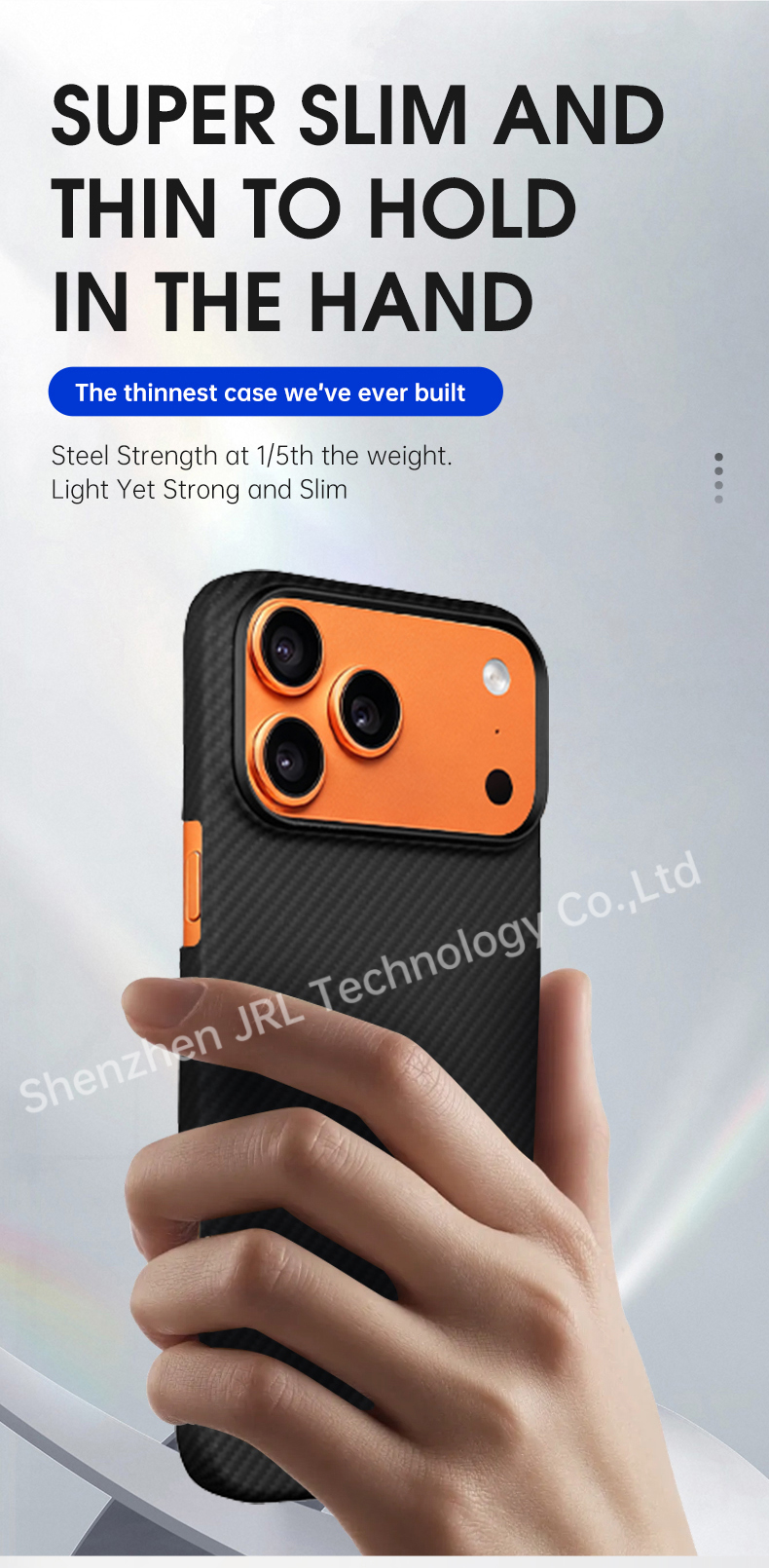 600D Texture Super Thin Full Cover Protection New Carbon Aramid Fiber Case for iPhone 17 Pro