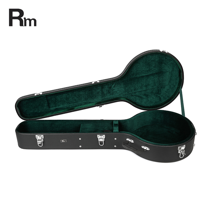 Raibonw High Quality Banjo Instrument Case OEM ODM Plywood and Leather Material Banjo Bags &amp; Cases