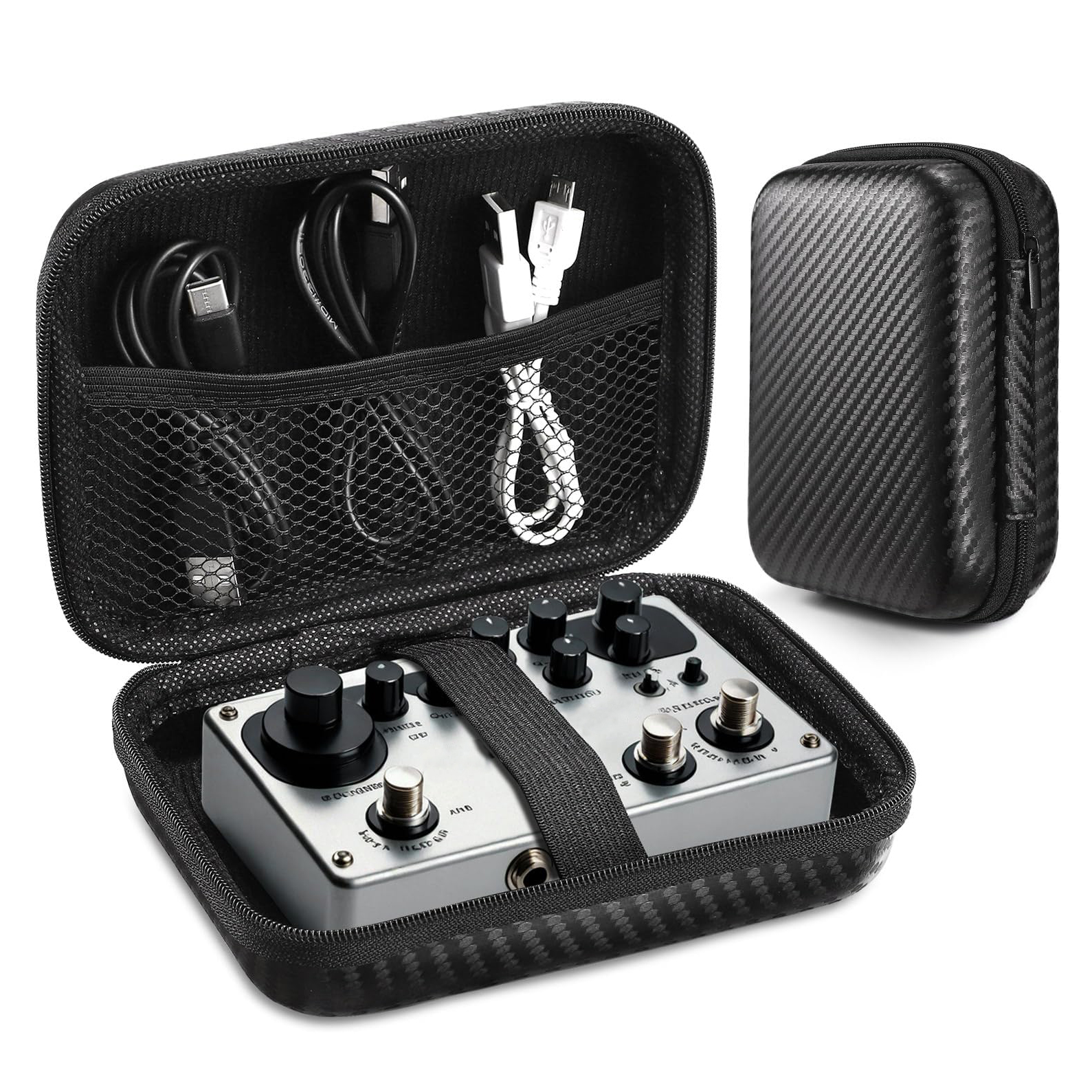 Custom Shell Carbon Fiber Tool Storage Bag EVA Case Hard Shell Zipper Shockproof Protective Case Special Purpose Bags Cases