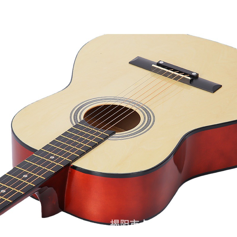 Wholesale 30 34 36 Inch Round Barrel Entry Level Beginner's Finish Glossy Practice Guitar
