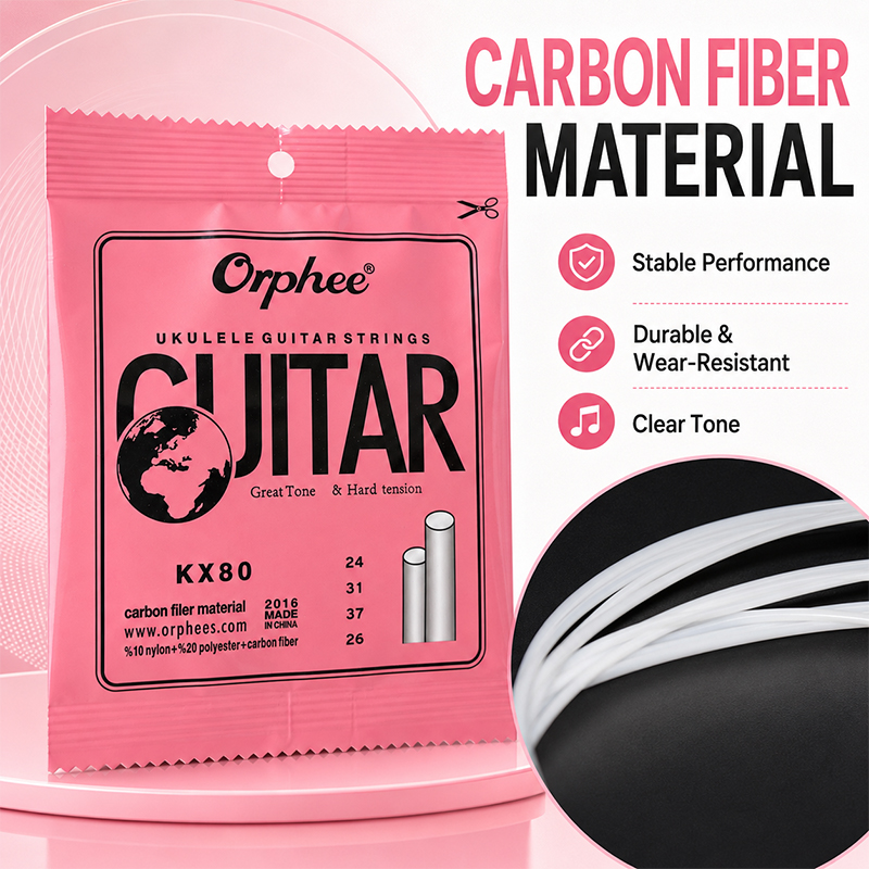 Wholesale Orphee KX80 Carbon Ukulele Guitar Strings China Matte Finish Uncoated