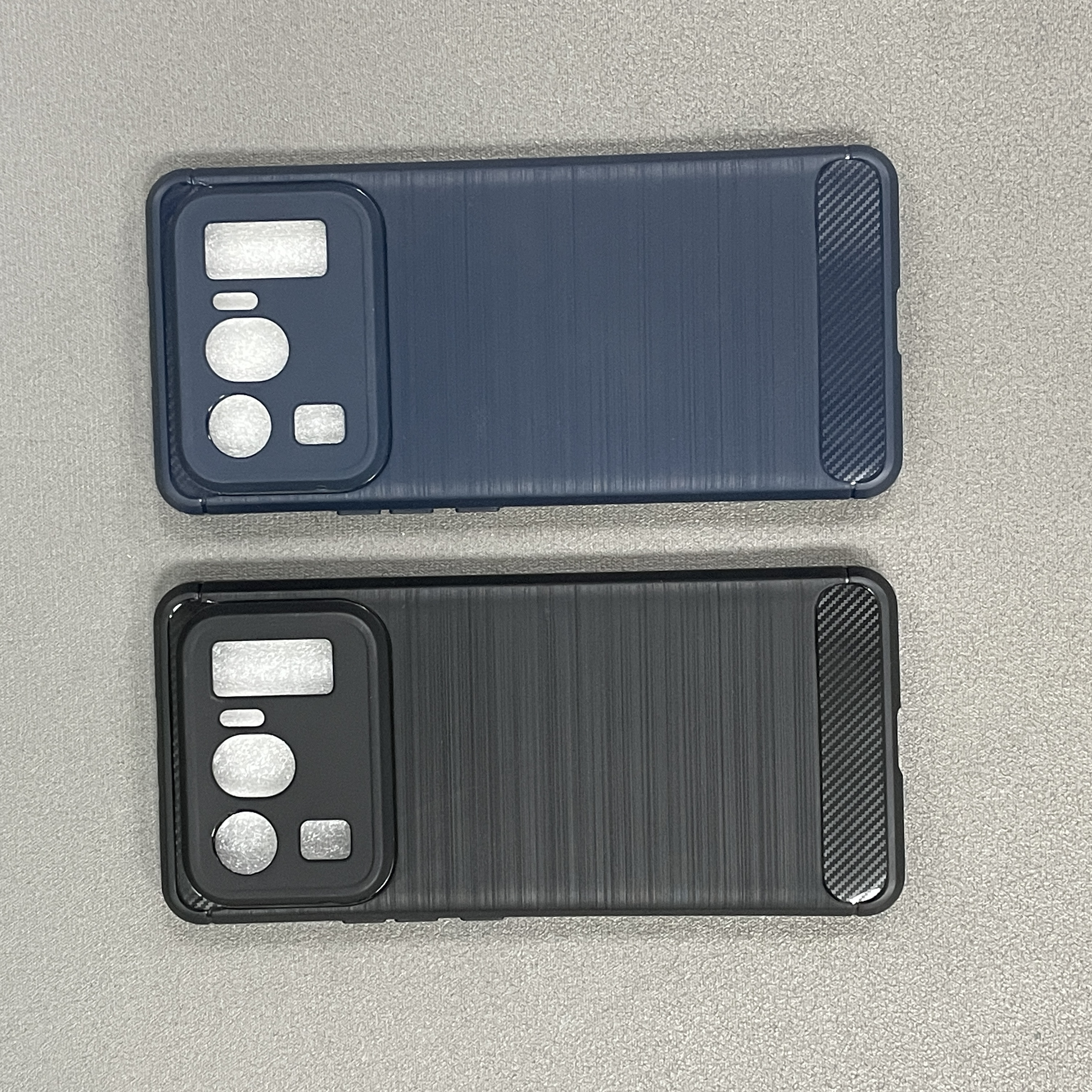 Carbon Fiber Brushed Texture Shockproof TPU Fingerprint-Resistant Full-Coverage Phone Case for Xiaomi 11 Ultra