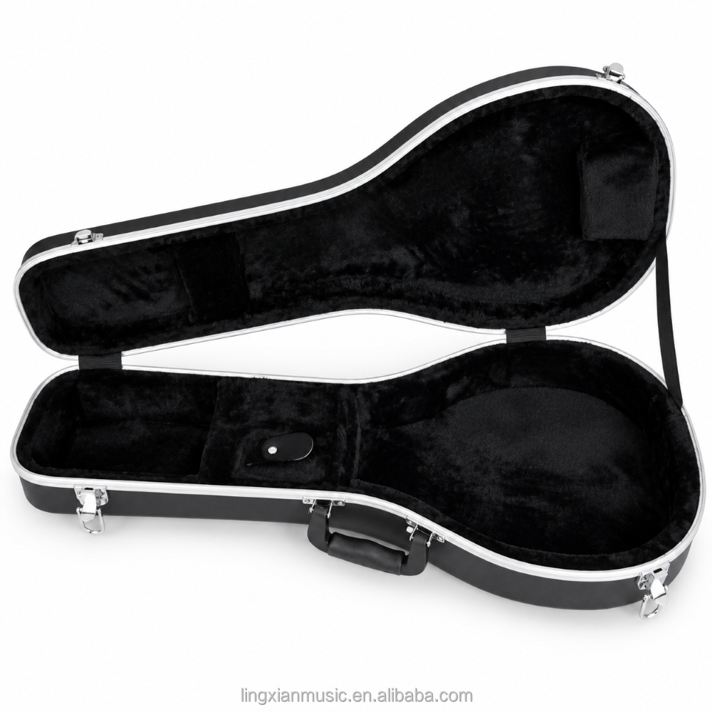Wholesale Common Grain ABS Mandolin Hard Case with Black Plush Lining and Chrome Hardware