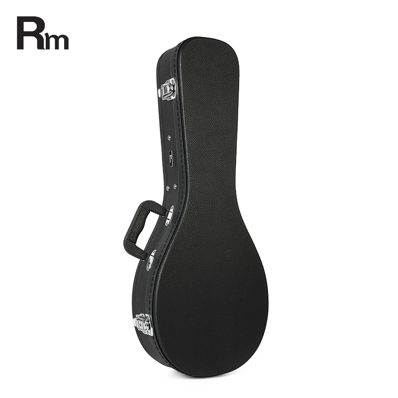 High Quality Mandolin Case Leather Cover Wooden A-shape Design 20mm Sponge Protection Chrome Latch Handmade Instrument Case