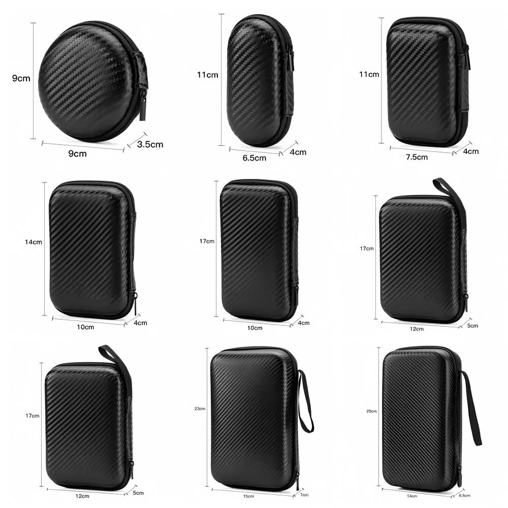 Custom Shell Carbon Fiber Tool Storage Bag EVA Case Hard Shell Zipper Shockproof Protective Case Special Purpose Bags Cases