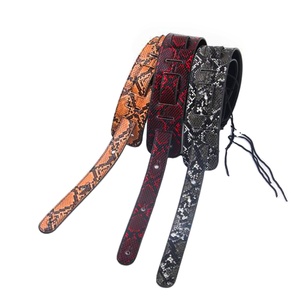 Wear Resisting PU Leather Snakeskin Guitar Strap