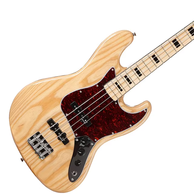 Magna Brand Direct Model MJB-03 5 String Jazz Bass Electric Guitar Fretless Design Solid Top Maple Ash Matt Finish Direct Sales