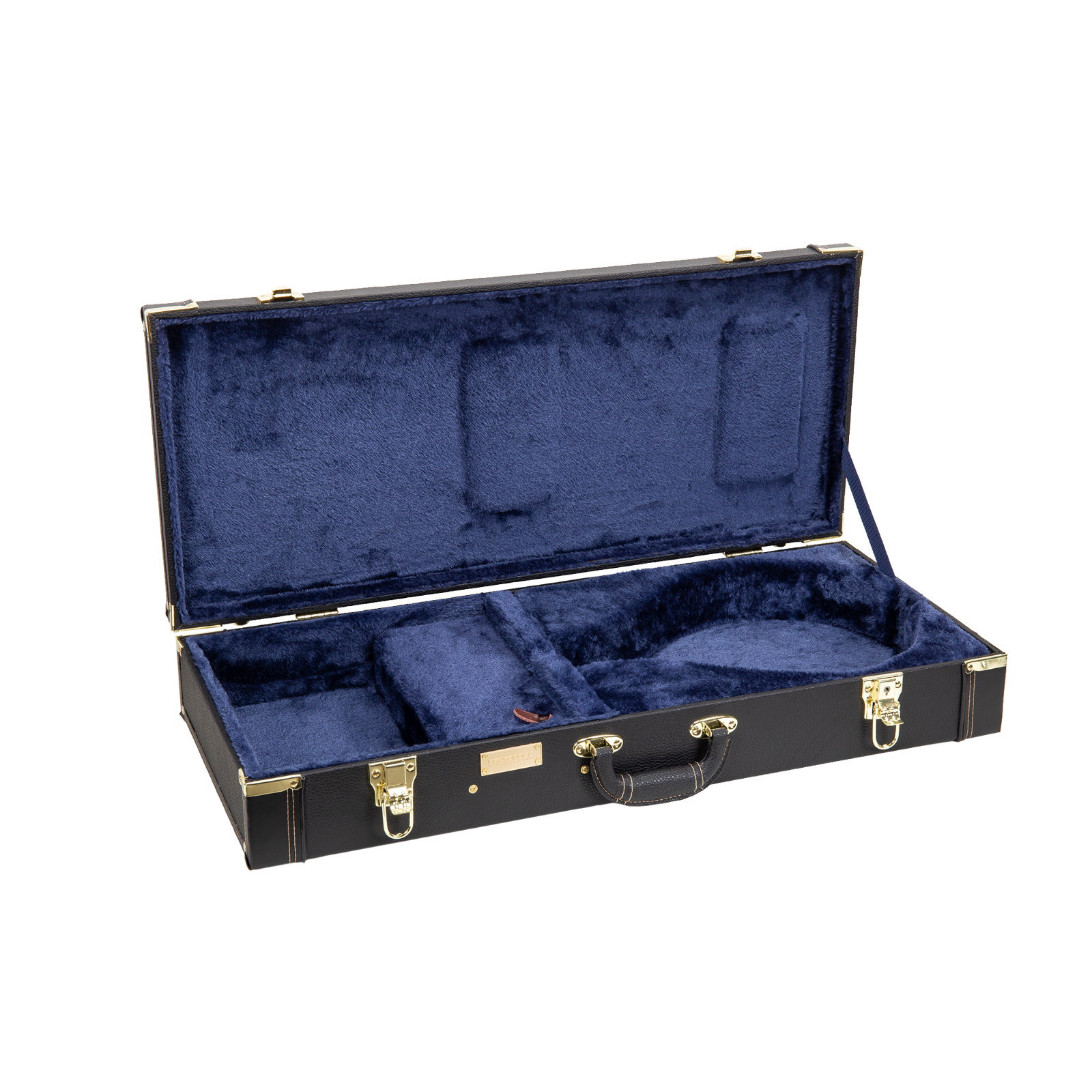 NAOMI Rectangular Wooden Case fits A-style Mandolins with Metal Feet Black Color for Carbon Fiber Mandolin