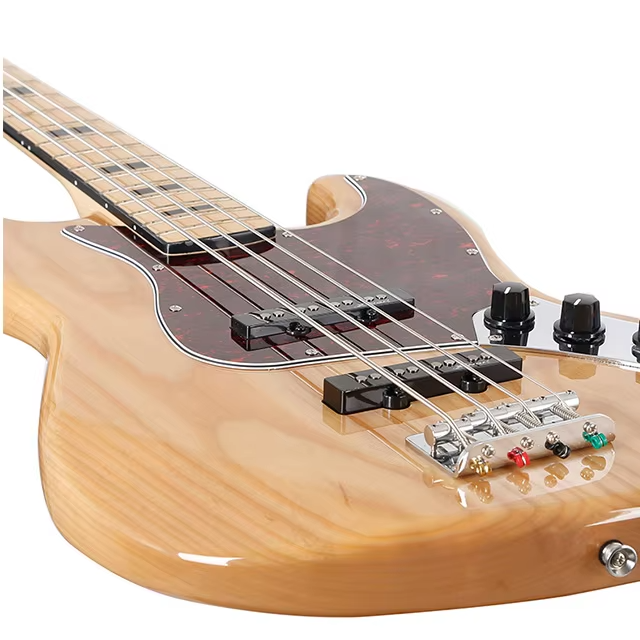 Magna Brand Direct Model MJB-03 4-String Jazz Bass Fretless Design Solid Top Maple &amp; Ash Matt Finish