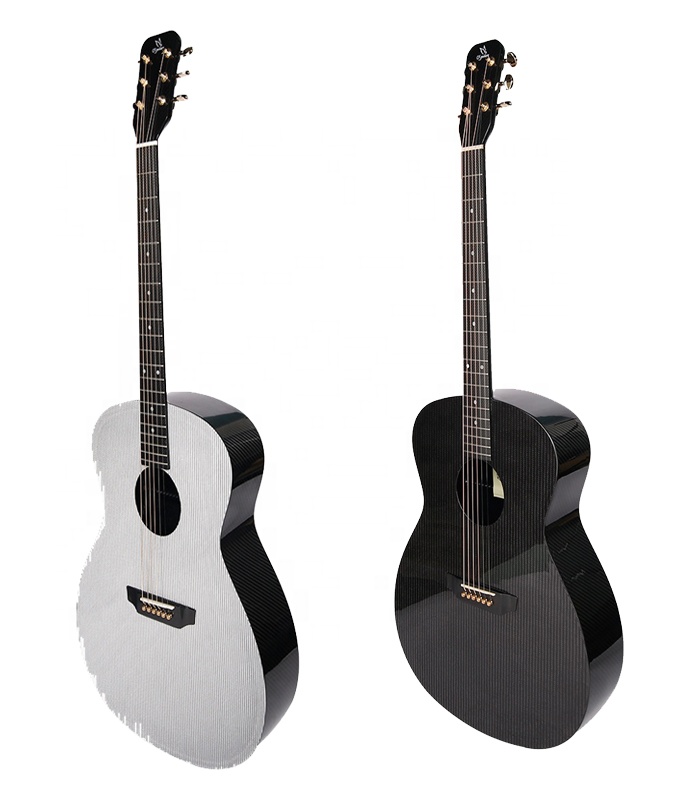 Lightweight 100% Carbon Fiber Travel Guitar - Factory Direct, 3K Twill Glossy Surface