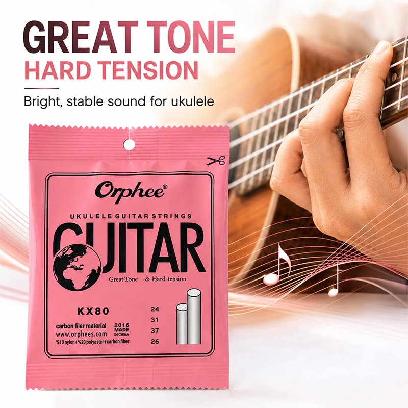 Wholesale Orphee KX80 Carbon Ukulele Guitar Strings China Matte Finish Uncoated