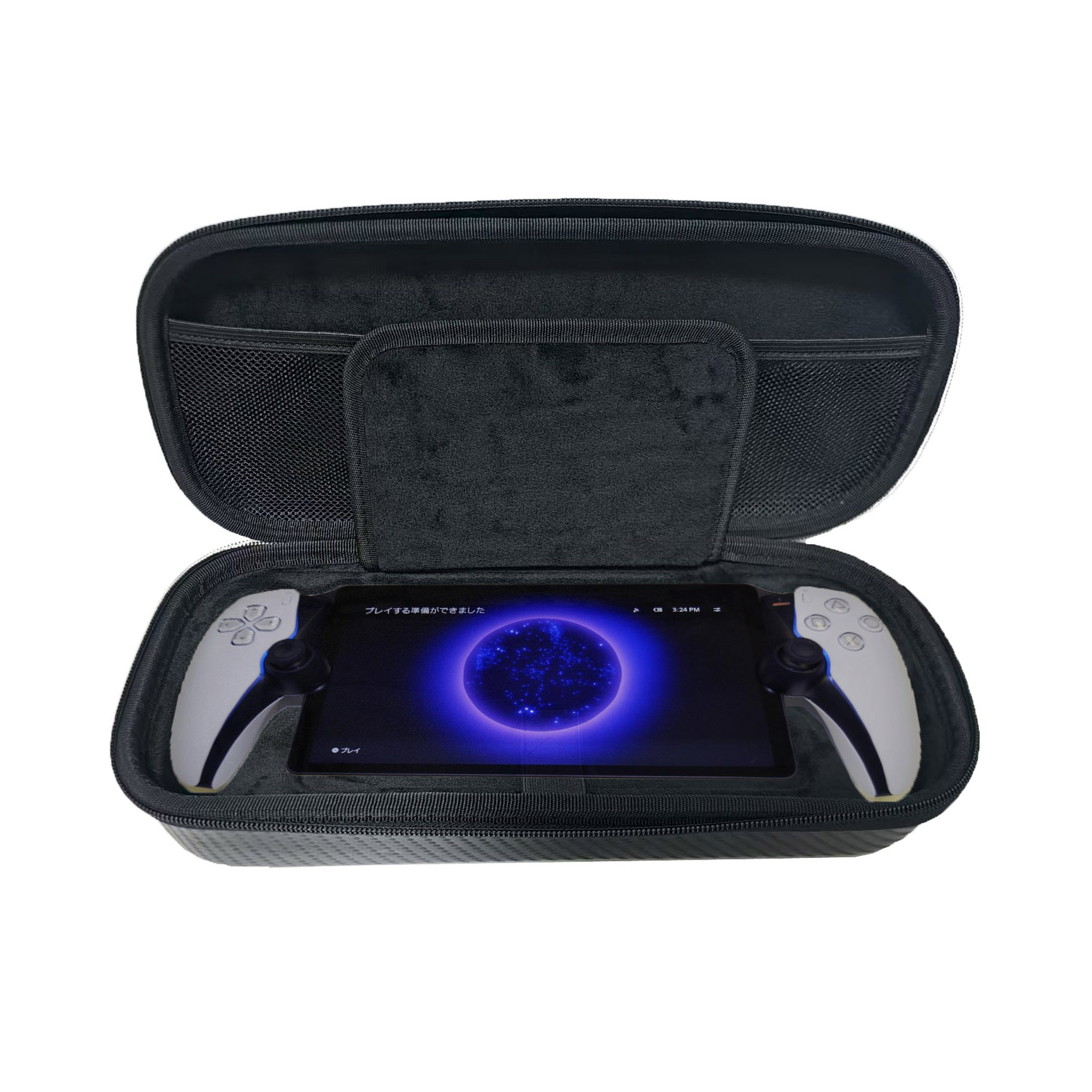 Hard EVA Carbon Fiber Shockproof Protective Travel Carrying Case for PlayStation Portal Portable Storage Bag