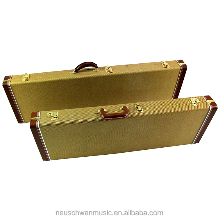 Wholesale Common Grain ABS Mandolin Hard Case with Black Plush Lining and Chrome Hardware
