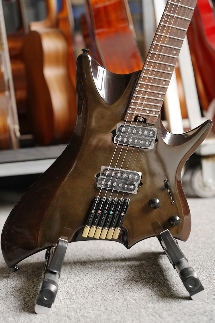 Factory Direct Headless Electric Guitar OEM ODM Customized Rock Metal Guitarra Lightweight Double Humbucker Fan Fretborad
