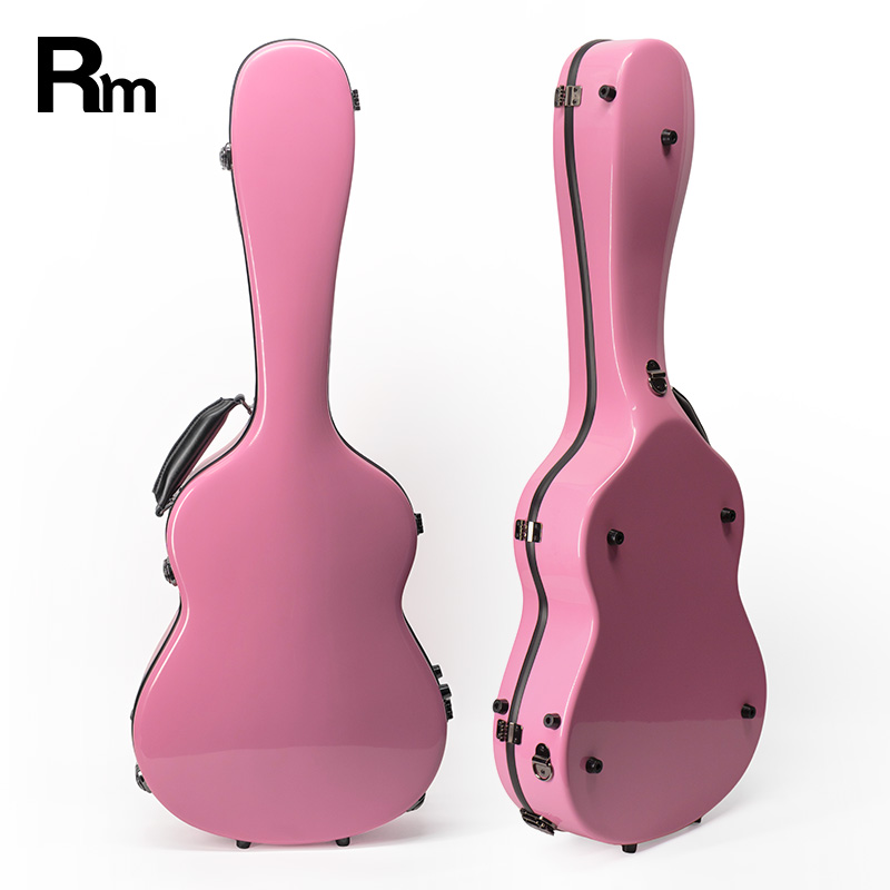 Wholesale Custom Colorful Fiberglass Portable Durable Lightweight Hard Case Classical Acoustic Guitar Flight Case Instrument Bag
