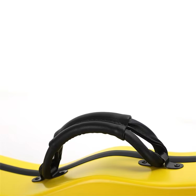 High Quality Real Mission Yellow Fiberglass Banjo Case Zipper Closure Customized Logo Instrument Box Featuring Thickened Inner
