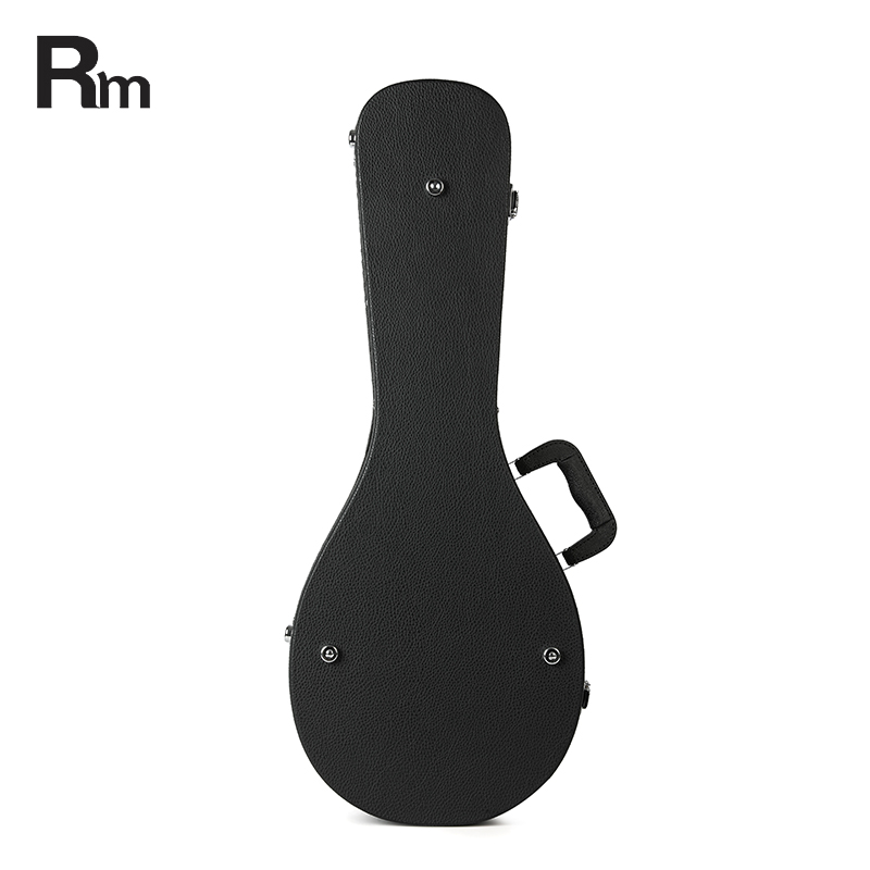 High Quality Mandolin Case Leather Cover Wooden A-shape Design 20mm Sponge Protection Chrome Latch Handmade Instrument Case