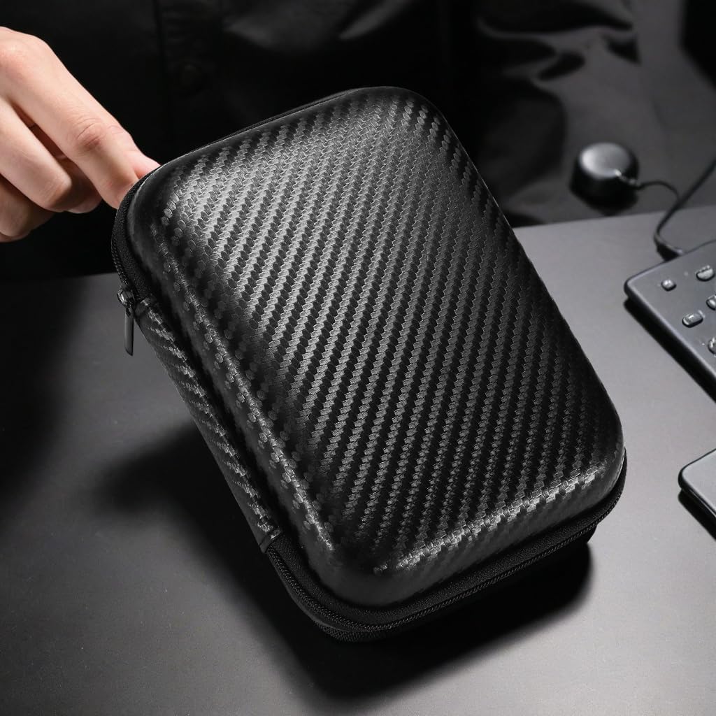 Custom Shell Carbon Fiber Tool Storage Bag EVA Case Hard Shell Zipper Shockproof Protective Case Special Purpose Bags Cases