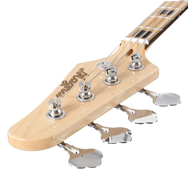 Magna Brand Direct Model MJB-03 4-String Jazz Bass Fretless Design Solid Top Maple &amp; Ash Matt Finish