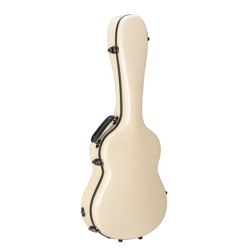 Fiberglass Ivory White Acoustic Guitar Case Manufacturer Backpack Style Dreadnought Instrument Hard Case